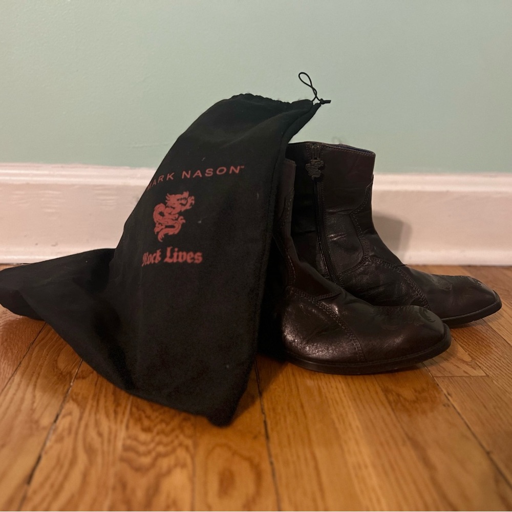 Dark Brown Leather Boots by Mark Nason